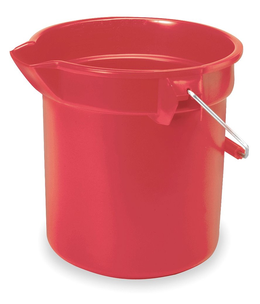 Balde brute redondo rojo 9.5 lt (Outlet) - Rubbermaid Importados