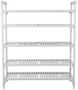 Unidad Inicial de estantería Premium ventilada con 5 entrepaños de 21 x 48 x 84&quot; - Cambro