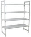 Unidad inicial de estantería Premium ventilada 4 entrepaños de 21x60x72 - Cambro China