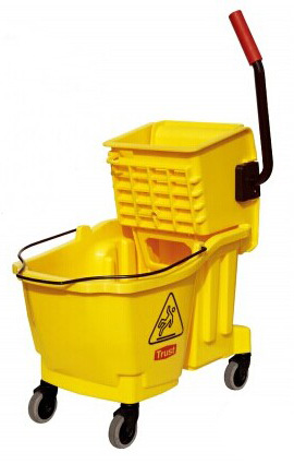 Balde escurridor amarillo de 33 litros con prensa lateral  (Outlet) - Trust