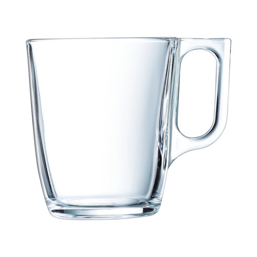 Taza Transparente de Vidrio Templado Voluto, 8.25 oz - Arcoroc