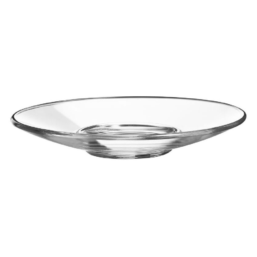 Plato para Taza Transparente de Vidrio Templado, 12 cm - Arcoroc
