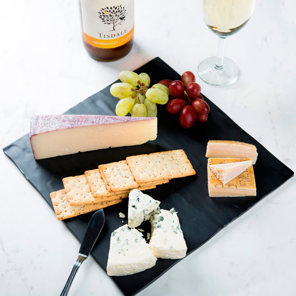 Tabla de exhibición en melamina acabado piedra negra de 11" x 11" - GET