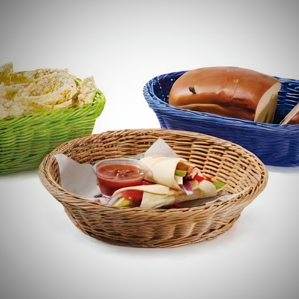 Canasta circular en polipropileno de 11.5" color naranja (Outlet) - GET