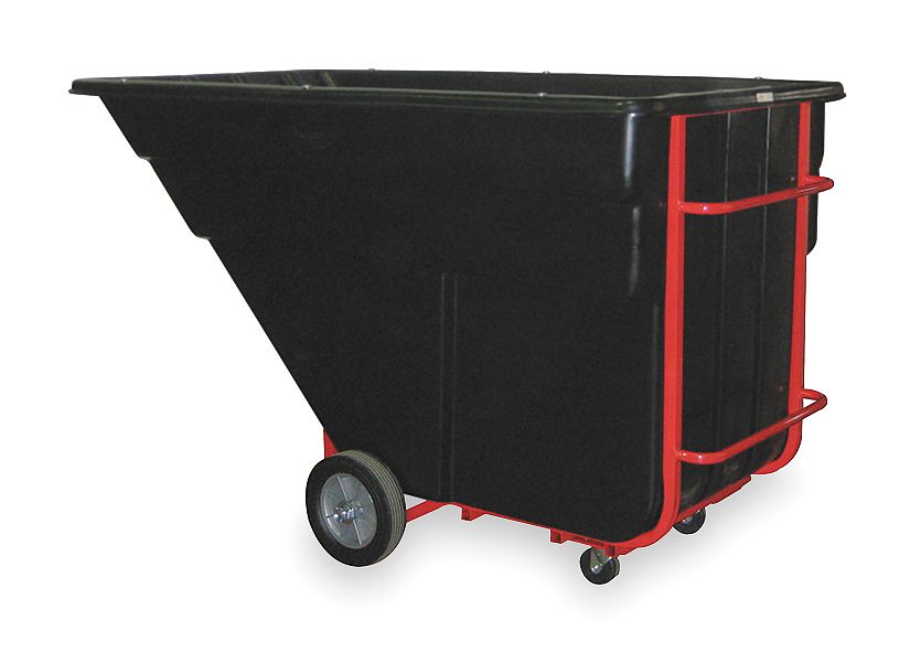Contenedor volcador 1900 lb negro trabajo pesado (Outlet) - Rubbermaid Importados