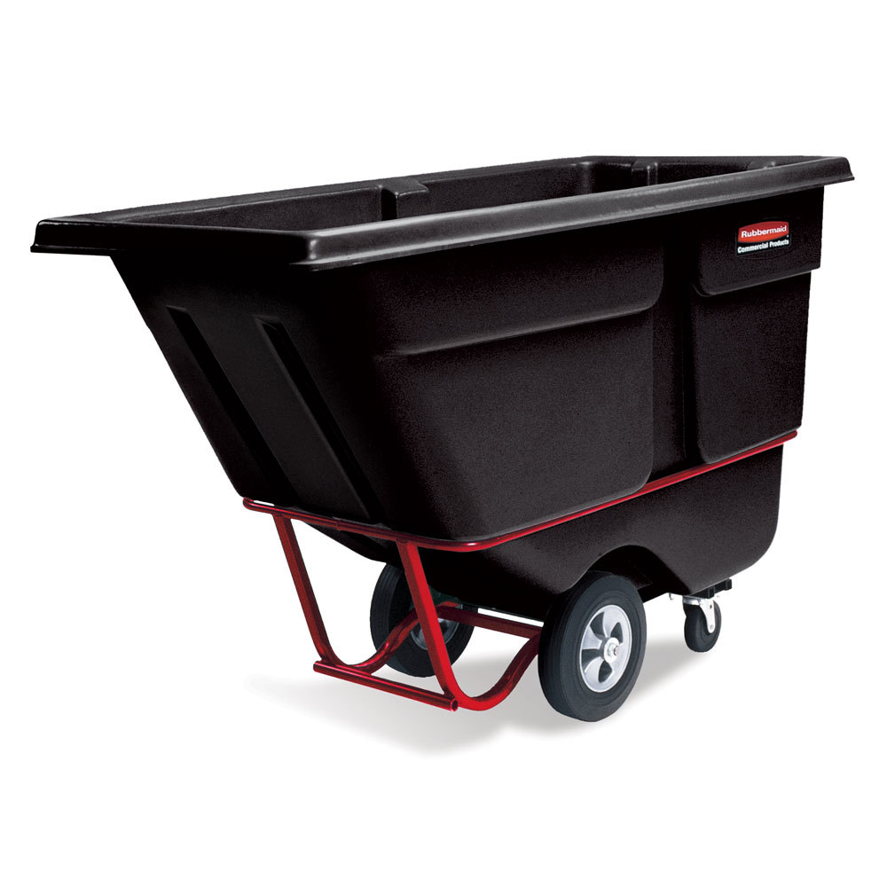 Contenedor volcador 850 lb negro trabajo pesado (Outlet) - Rubbermaid Importados