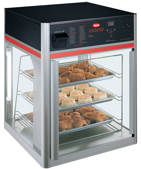 Vitrina caliente con dos puertas y soporte para 3 bandejas - Hatco