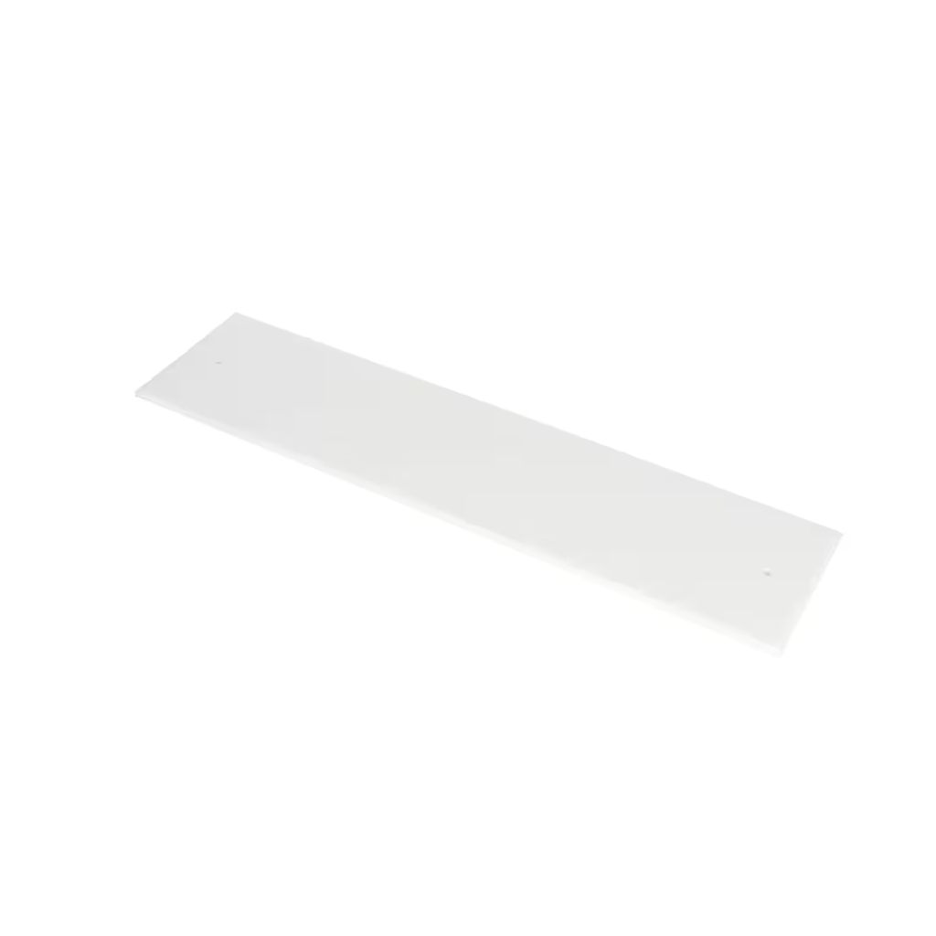 Tabla de cortar, 48 x 11 3/4 x 1/2", blanca, preperforada - True