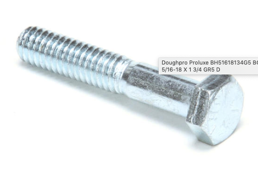 Screw hex 5/16 -18 X 1 3/4 - Doughpro