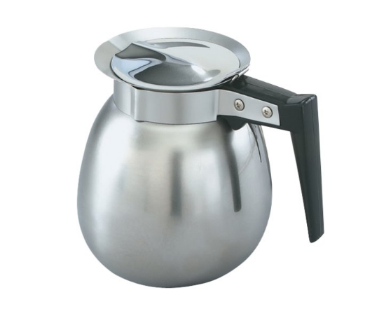 Decantador de café de 2 qt con mango de plástico negro, acero inoxidable con acabado en espejo 2 qts SS (Outlet) - Vollrath