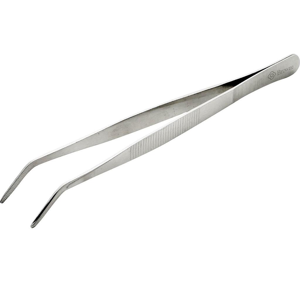 Pinza de precisión con punta curva 8" - Browne