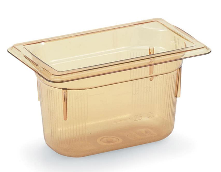 Recipiente GN 1/3 de 6" para alta temperatura color ambar - Vollrath