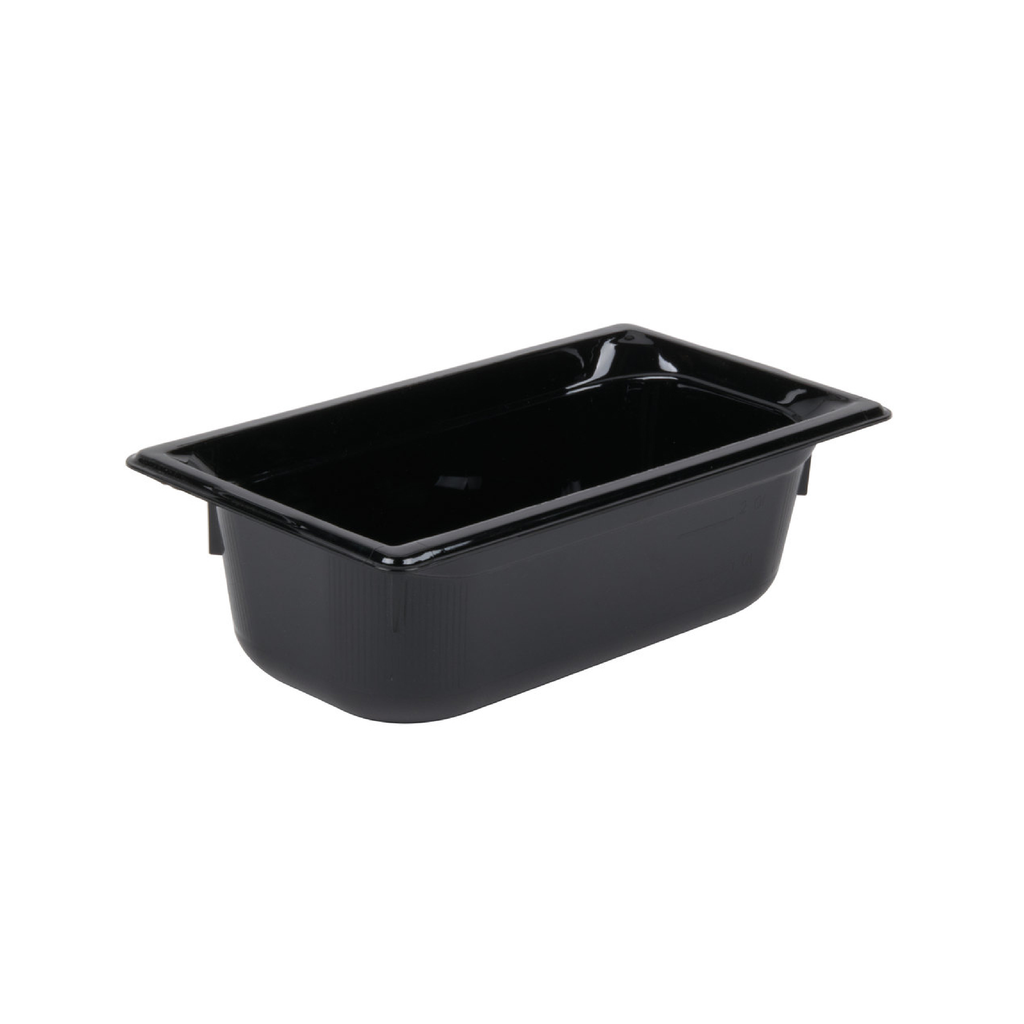 Recipiente GN 1/3 de 4" en policarbonato negro - Vollrath