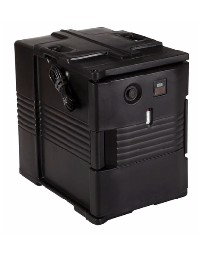 Contenedor isotérmico de carga frontal con puerta caliente color negro - Cambro USA