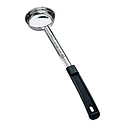 Cuchara sólida de una pieza con mango negro de 2 oz - Browne