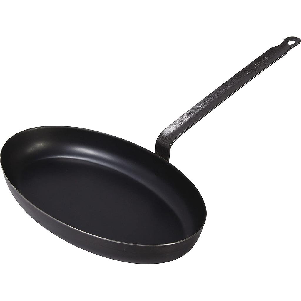 Sartén ovalada 36 x 21 cm para pescado en acero azul (Outlet) - De Buyer