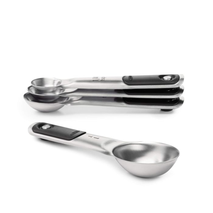 Juego de 8 piezas de tazas y cucharas medidoras en acero inoxidable - Oxo