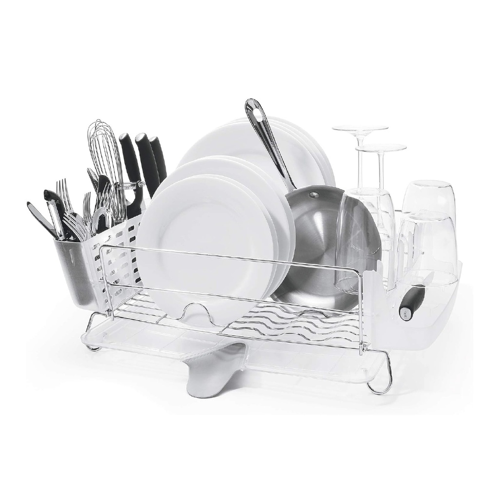 Escurridor de platos plegable en acero inoxidable - Oxo