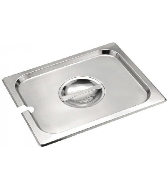 Tapa azafate gn 1/6 con muesca en acero inoxidable - Ozti