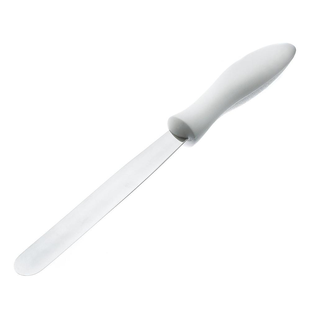 Espátula de pastelería de 10" mango blanco y lamina en acero inoxidable - Browne
