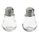 SALT & PEPPER SET, GLASS, LIGHTBULB, 1.5 OZ. 1-3/4_ DIA. X 3_ H - American Metalcraft