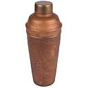 COCKTAIL SHAKER, ANTIQUE COPPER, HAMMERED, 24 OZ. 4_ DIA. X 9-1/4_ H - American Metalcraft
