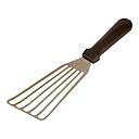Esp‡tula de pescado ranurada, con mango, polipropileno, marr—n, inoxidable - American Metal Craft