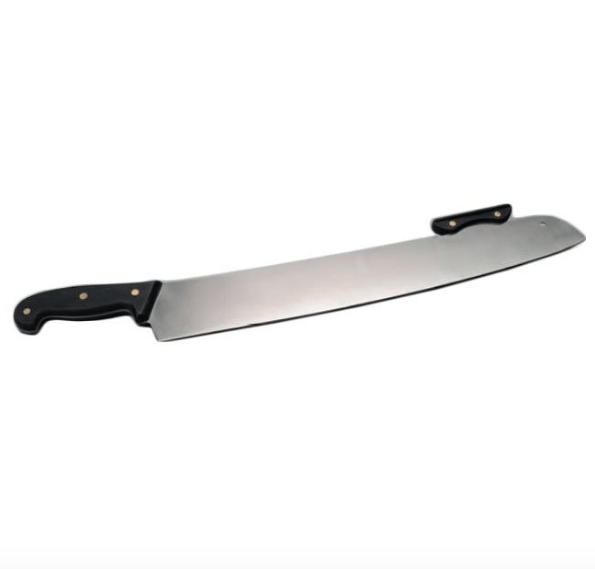 Cuchillo para pizza de 18 &quot;con mango doble, acero inoxidable - American Metal Craft