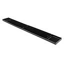 Alfombrilla de barra rectangular - 27 "x 3 1/4", caucho, negro - American Metal Craft