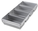 Molde pan 10-23/32" x 23-7/8" x 3" exterior (4 und individuales de 10" x 5") acero aluminizado  - Chicago Metallic