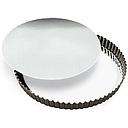 Bandeja para tarta / quiche antiadherente estriada redonda con fondo extraíble 9.5 X1&quot; - Browne