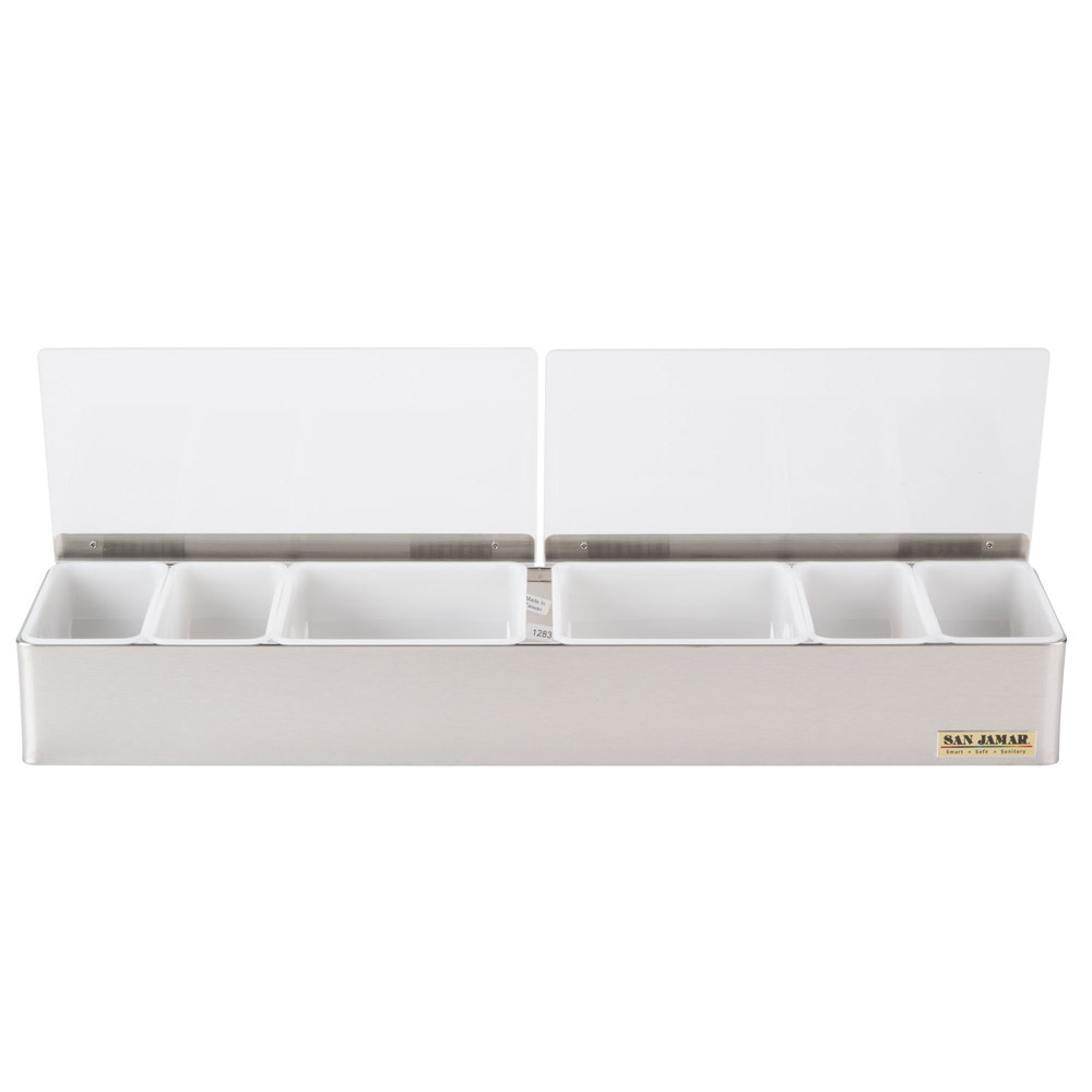 Caja condimentos 6 compartimientos  - San Jamar