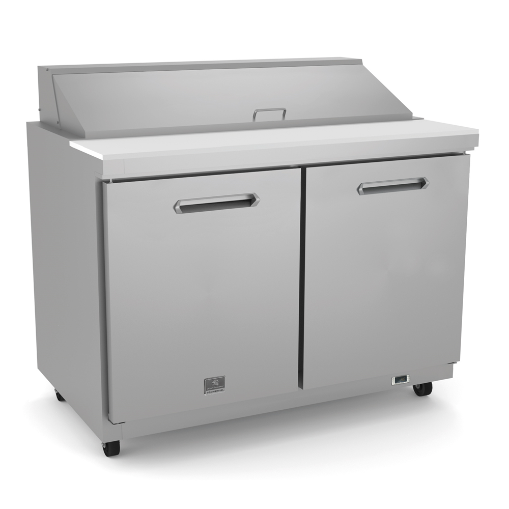 Mesa de preparación refrigerada de 48" con 12 recipientes GN de 1/6 (TSSU48) - Kelvinator