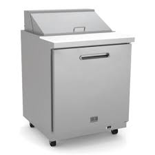Mesa de preparacion refrigerada de 27" con 8 recipientes GN de 1/6 (KCHST27.8) - Kelvinator