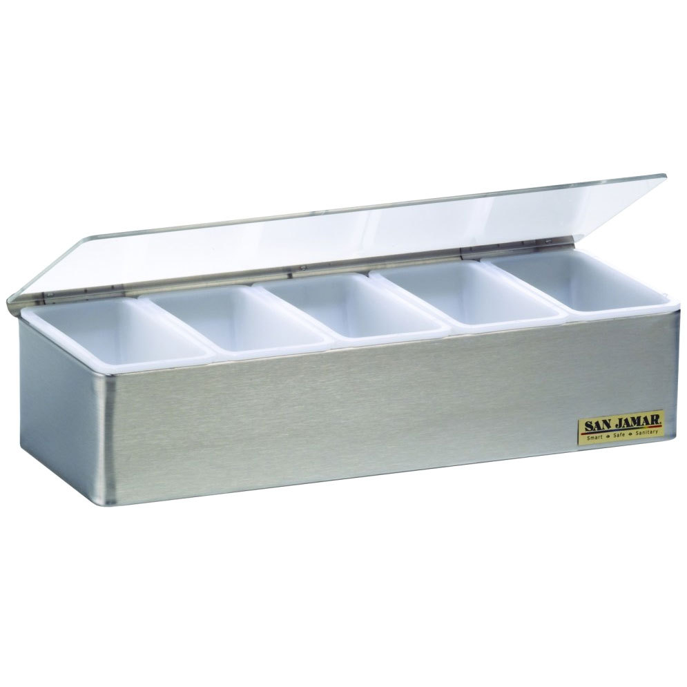 Caja condimentos 5 compart - San Jamar