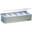 [B4155L] Caja condimentos 5 compart san jamar