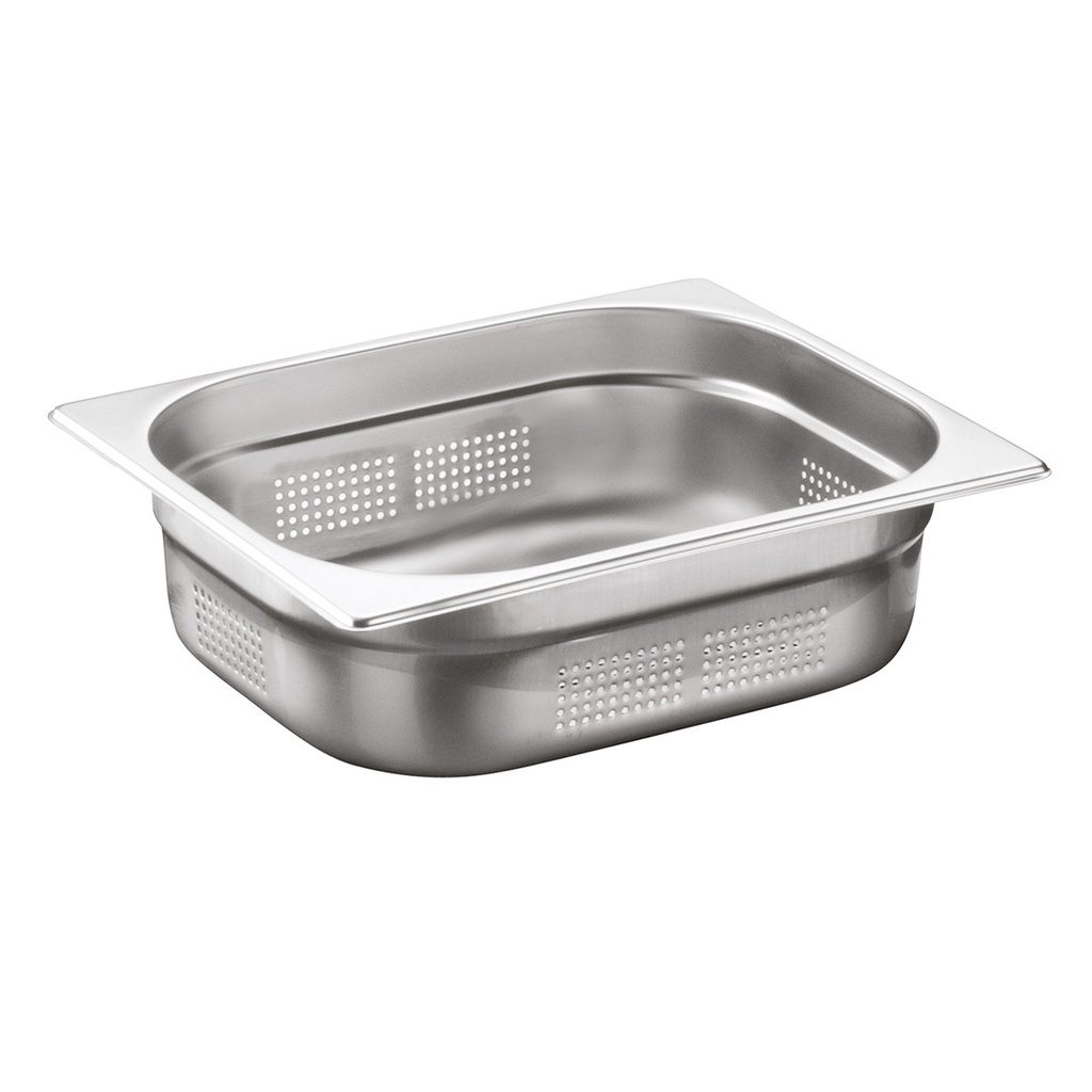 Azafate perforado GN 1/2 de 26.5 x 32.5 x 2 cm en acero inoxidable - Ozti