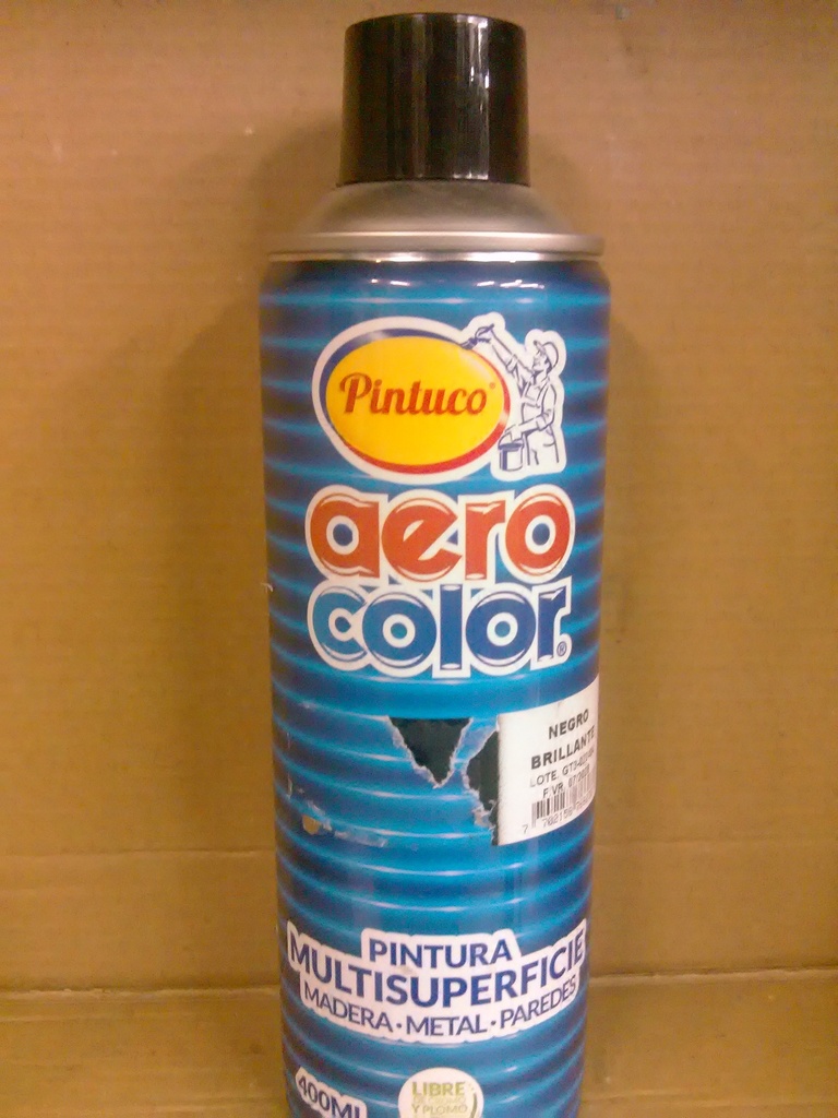 Aerosol multisuperficie 400 ml Negro brillante (pintuco)