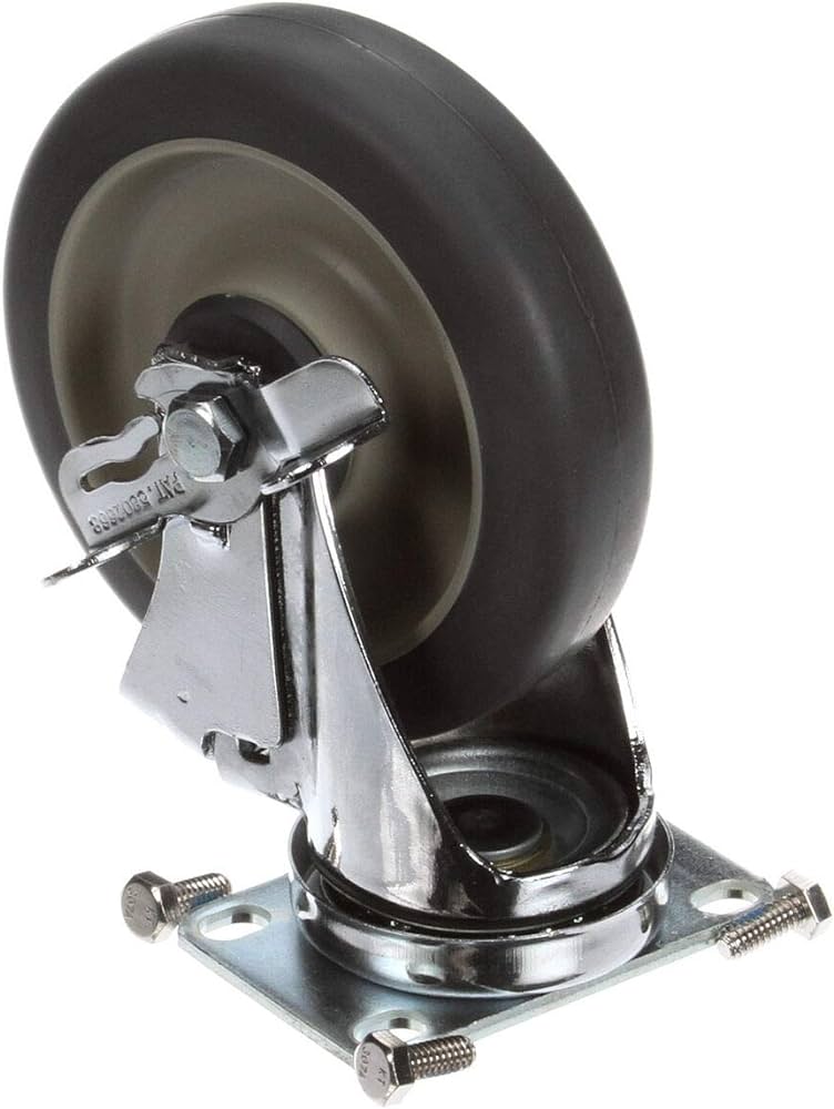Caster with brake swivel plate 5" - Cambro