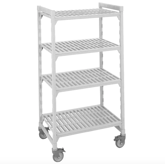 Unidad móvil sistema rieles 4 entrepaños ventilados premium 91cm. x 61 cm. x 191cm. - Cambro China