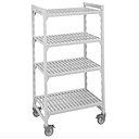Unidad móvil sistema rieles 4 entrepaños ventilados premium 91cm. x 61 cm. x 191cm. - Cambro China