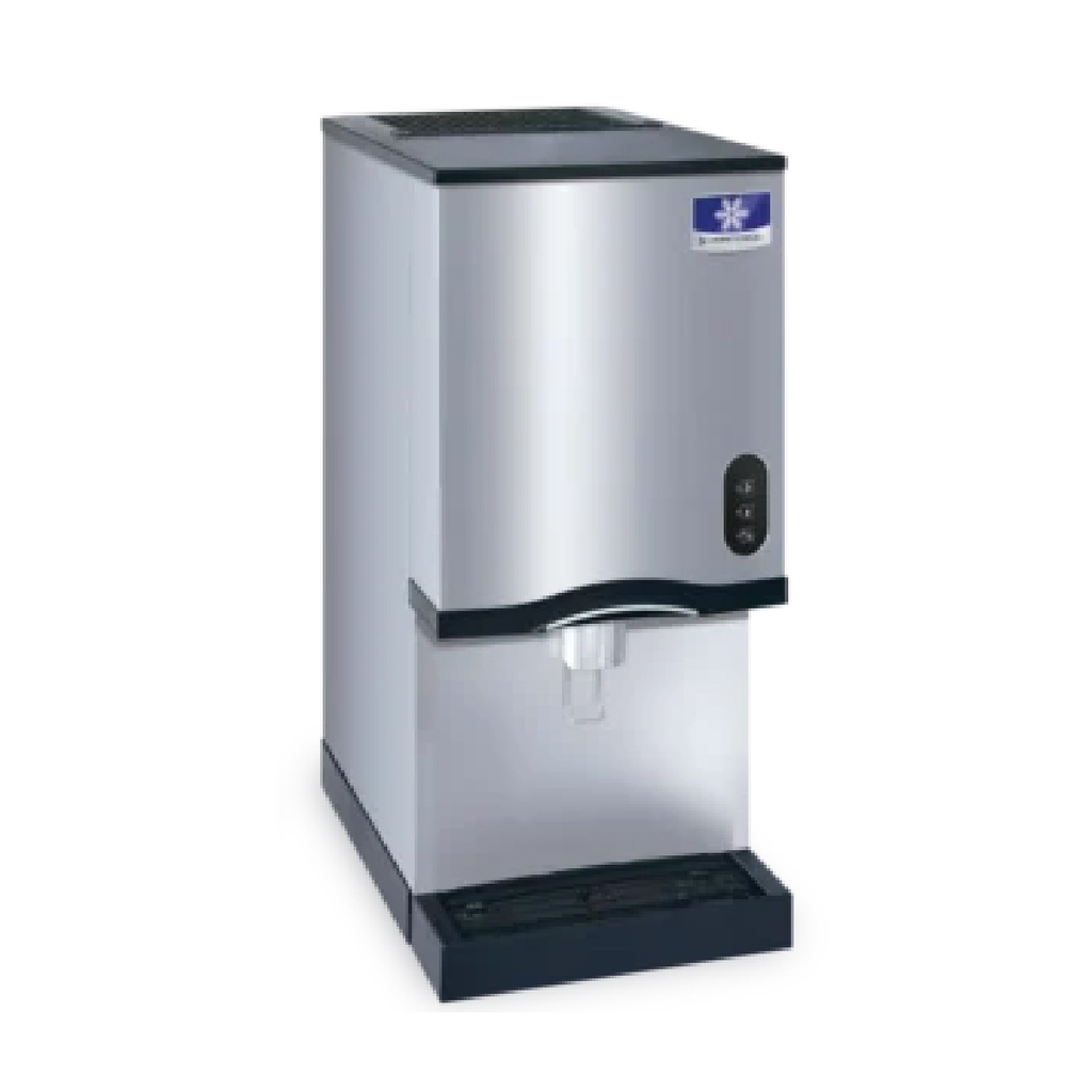 Máquina fabricadora de hielo nuggets, capacidad producción hasta 285 lbs (92 kg),  almacena 20 lbs (9,07 kg) y activación con palanca  - Manitowoc