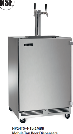 Refrigerador con dispensador de dos grifos para bebidas - Perlick