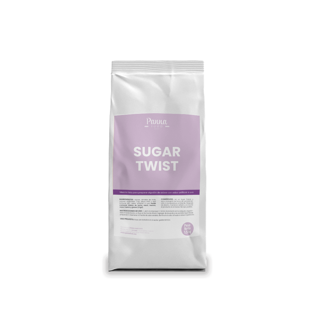 Mezcla para algodón de dulce Sugar Twist sabor a uva x 1,5 kg - Panna Food-MD
