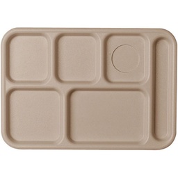 [10146CW133] Bandeja 6 compartimientos 25.4 x 36.8 cm policarbonato beige - Cambro