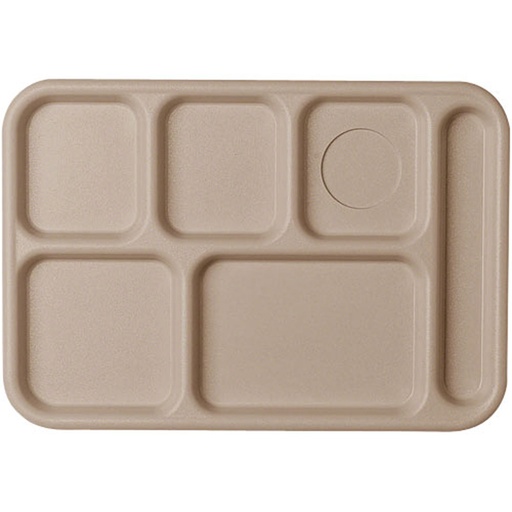 [10146CW133] Bandeja 6 compartimientos 25.4 x 36.8 cm policarbonato beige - Cambro USA