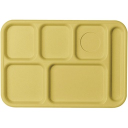 [10146CW145] Bandeja servicio 6 compart 25.4 x 36.8cm policarbonato amarillo - Cambro