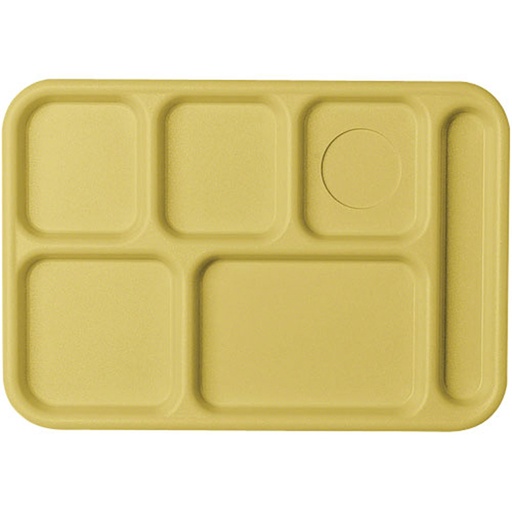 [10146CW145] Bandeja servicio 6 compart 25.4 x 36.8cm policarbonato amarillo - Cambro USA