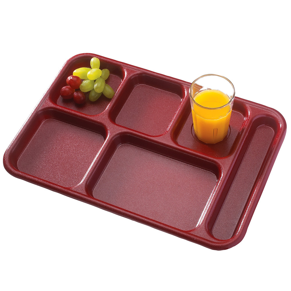 [10146CW416] Bandeja servicio 6 compartimientos 25.4 x 36.8 cm policarbonato arándano - Cambro