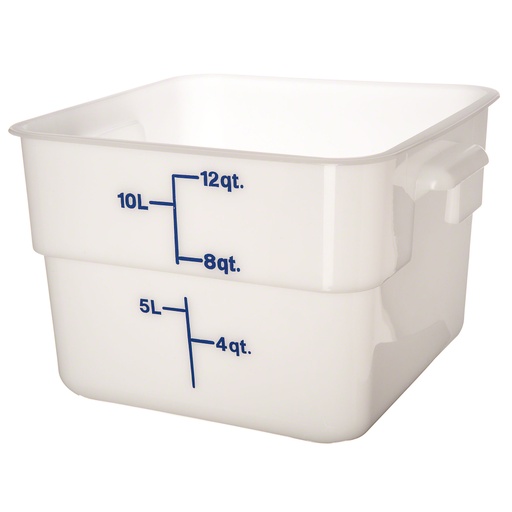 [12SFSP148] Recipiente polietileno con medidas 11.4lts. blanco - Cambro USA